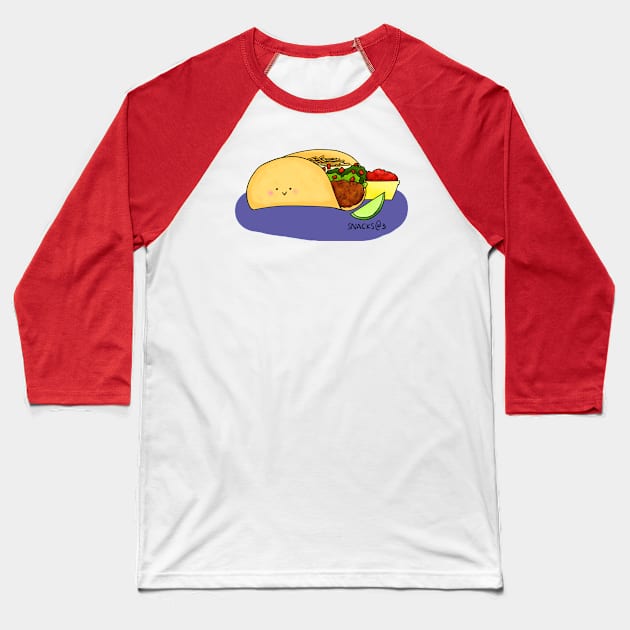 TACOS Baseball T-Shirt by Snacks At 3